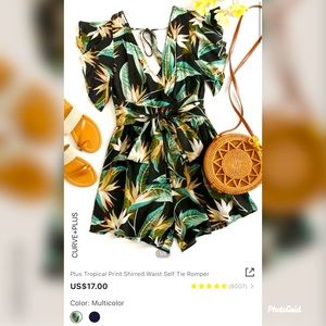 SHEIN Tropical Romper